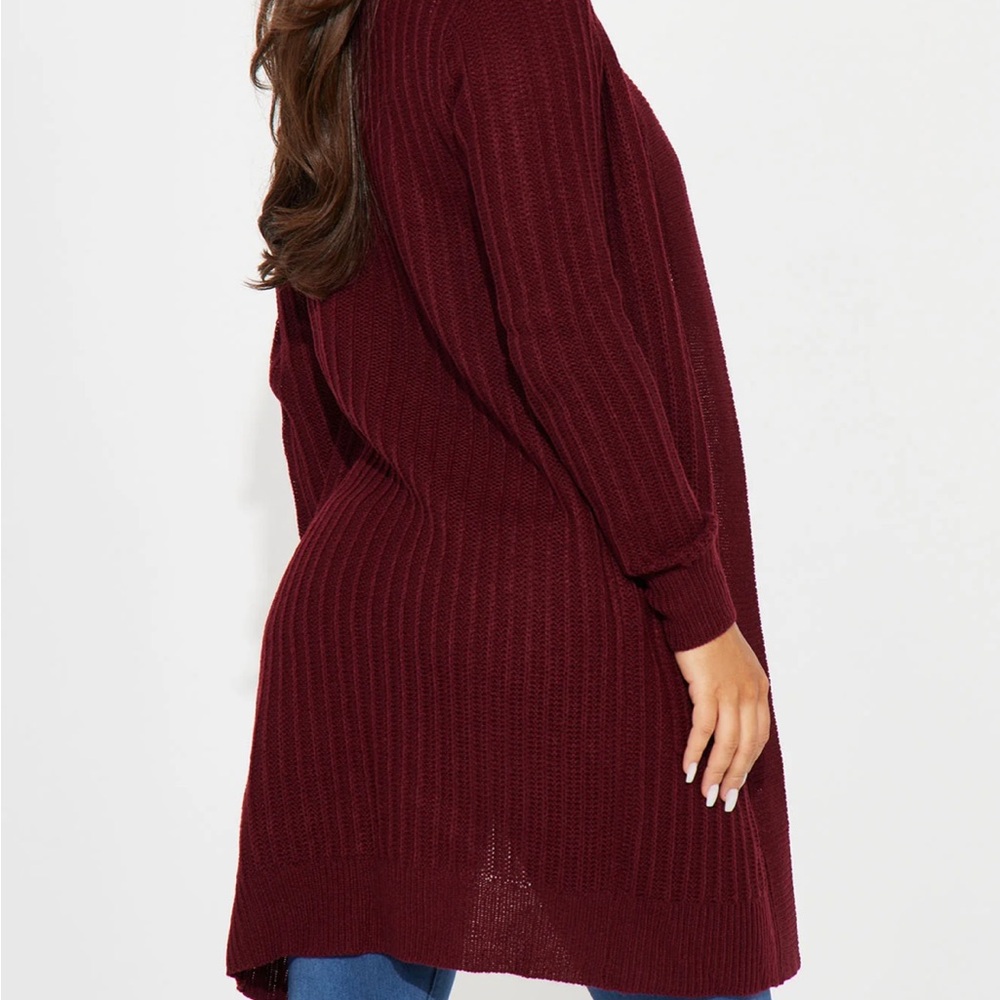 Burgundy cardigan - Picture 5 of 5